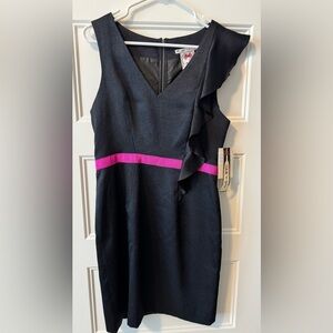 NWT Yoana Baraschi Made in NYC Sheath Dress with Shoulder Ruffle 
Size 8